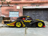 Loose Hot Wheels: VW Volkswagen Kafer Racer Race Car Dressed in Momo Black, Red and Yellow Livery