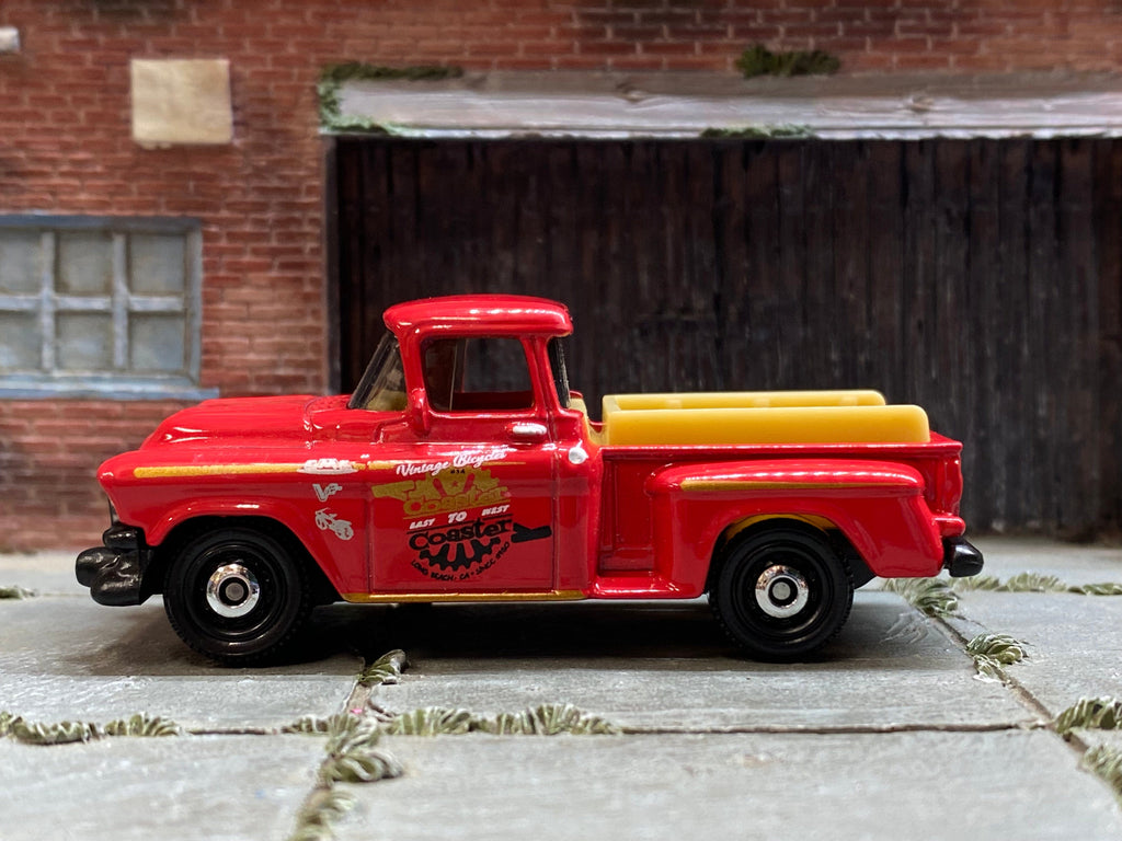 Loose Matchbox 1957 GMC Stepside Red and Gold with Wood Bed