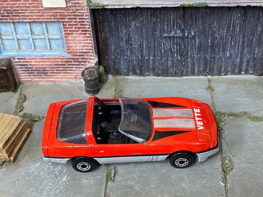 Loose Matchbox - 1984 Corvette - Red, Black and Gray