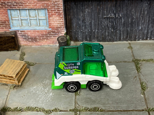 Loose Matchbox - City Sweeper - Green and White