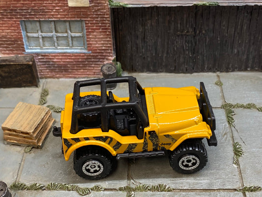 Loose Matchbox - Jeep 4X4 - Orange and Black Tiger Stiped