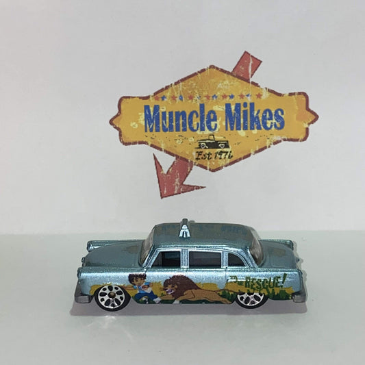 Matchbox 2003 Checker Cab Blue Lion and Boy To The Rescue 1:62, Loose, Rare!!