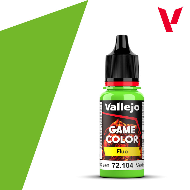 Vallejo Game Color Fluorescent Green 18 ml — exact product view