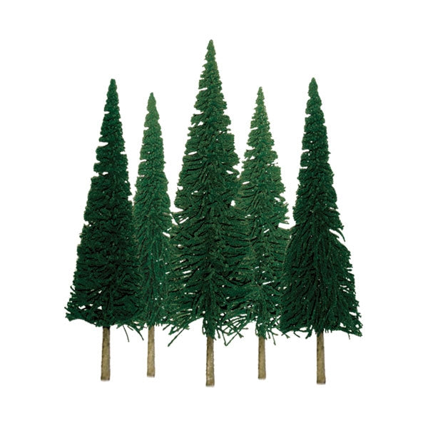 JTT O Scale Super Scenic Pine Trees - 6"-10", 12-Pack | 92004
