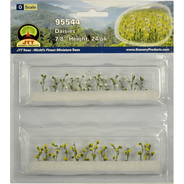 JTT O Scale Daisies - 7/8", 24-Pack | 95544 — exact product reference