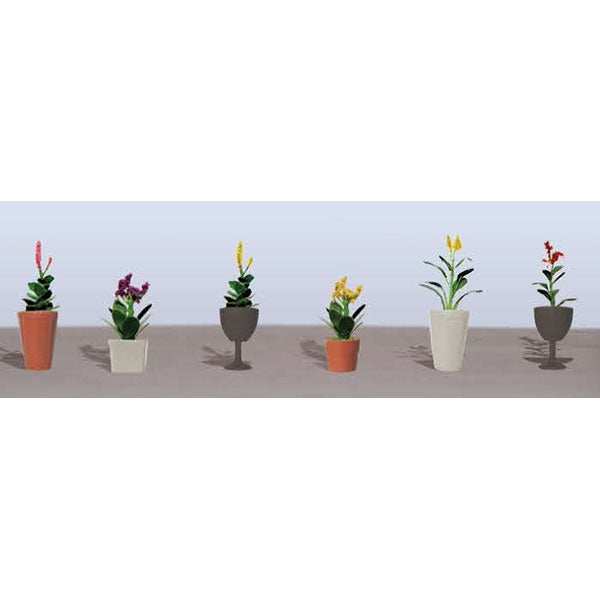 JTT O Scale Potted Flower Assortment #4 - 6-Pack | 95572 — exact product reference
