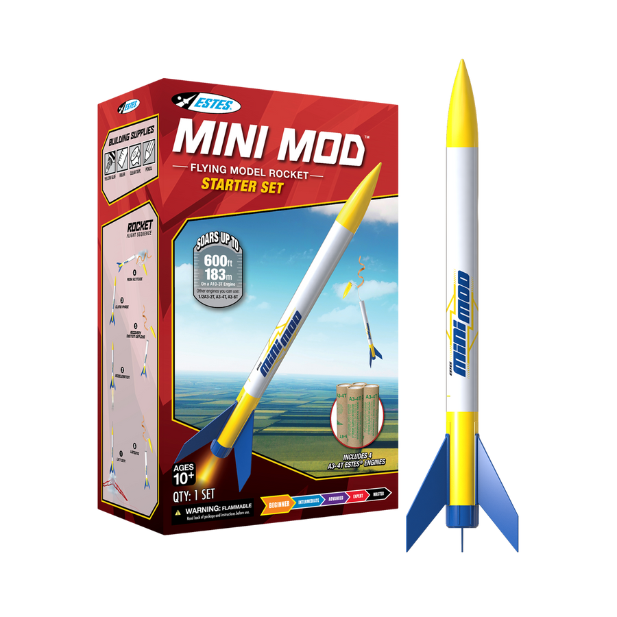 Estes Mini Mod starter set for a lower-altitude model rocket shopping path