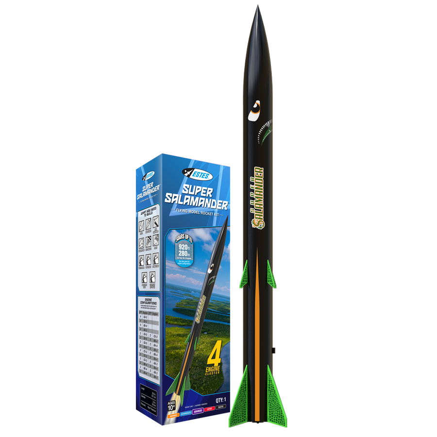 Kit de cohete modelo Estes Super Salamander 0658 de cuatro motores