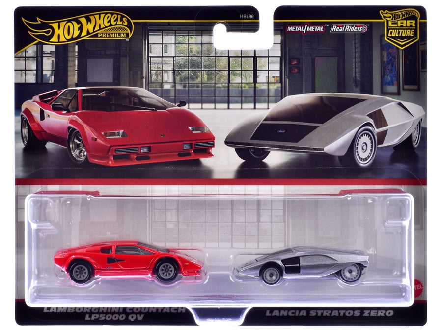Lamborghini Countach & Lancia Stratos Zero 2-Car Set | Hot Wheels