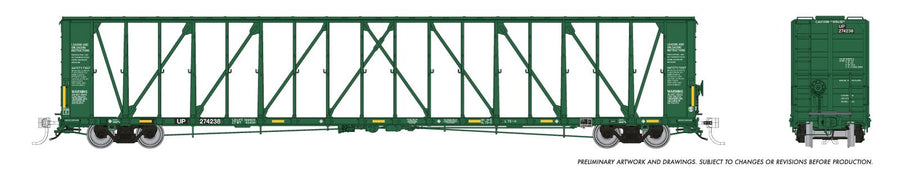 Rapido Trains Inc N 562016 NSC Centerbeam Flatcar Union Pacific Green / Patchout UP 6-Pack product image