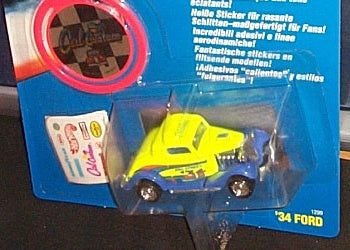 1990 Hot Wheels 3-Window '34 fluorescent lime California Custom