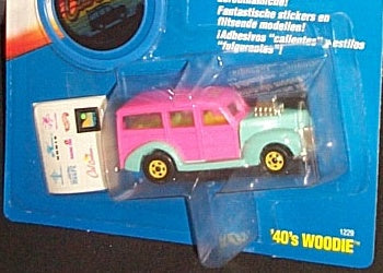 1990 Hot Wheels '40s Woodie turquoise Cal Custom version