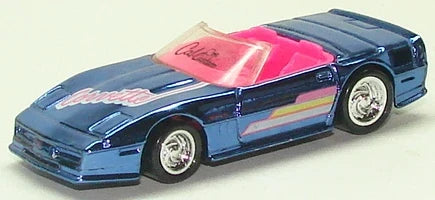 1990 Hot Wheels Custom Corvette item 1301 in blue chrome with Turbo Wheels