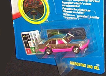 1990 Hot Wheels Mercedes 380 SEL chrome Cal Custom version