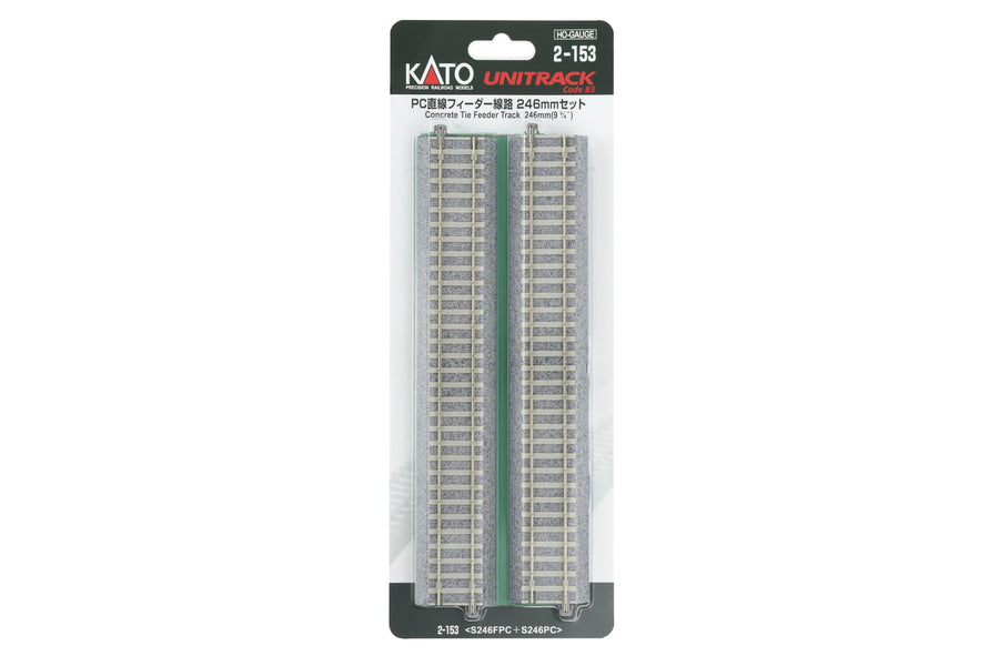246mm (9 3/4″) Concrete Tie Feeder track w/ Cable (2-153) exact product view 1