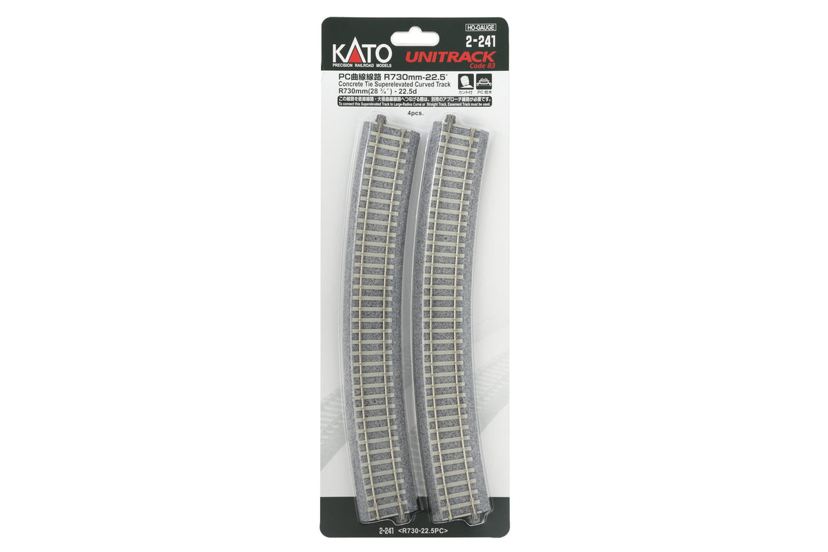 730mm (28 3/4″) Radius 22.5* CT Superelevated Curve Track [4 pcs] (2-241) exact product view 1
