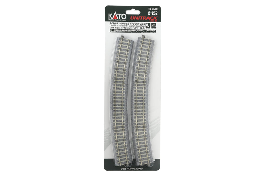 790mm (31 1/8″) Radius 22.5* CT Easement Track Left + Right (2-252) exact product view 1