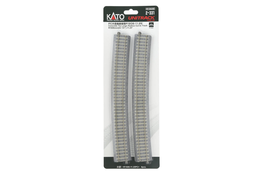 H Concrete Tie Large-Radius Curve (63 1/4″) -11.25″ [4 pcs] (2-331) exact product view 1