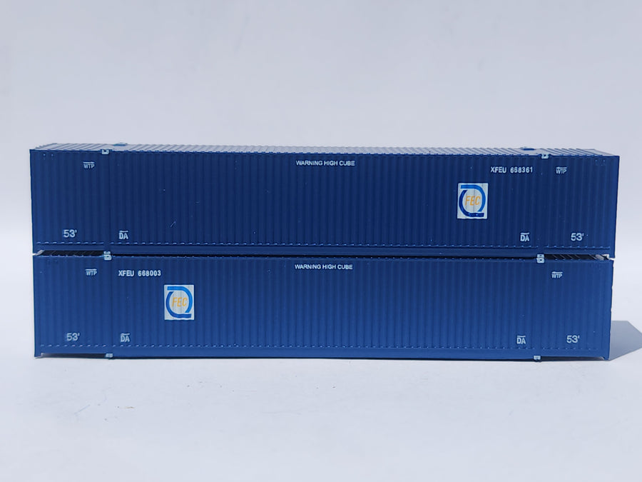 Florida East Coast "Going Places" FEC 53' HIGH CUBE 8-55-8, Set #2 corrugated containers. JTC # (537073) exact product view 1
