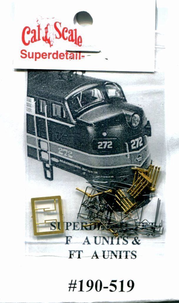 Kit Cal Scale 190-519 de pasamanos y detalles para locomotoras EMD F y FT tipo A en escala HO