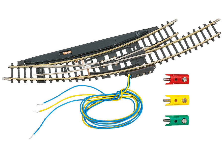 Märklin Electric Left Curved Turnout Radius 195 mm / 7-11/16" — exact product view