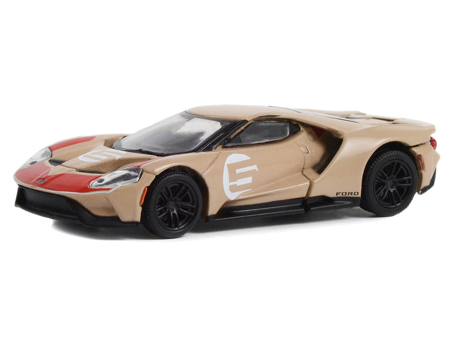 Gold-and-red 2022 Ford GT Heritage Edition model by GreenLight, 1:64 scale