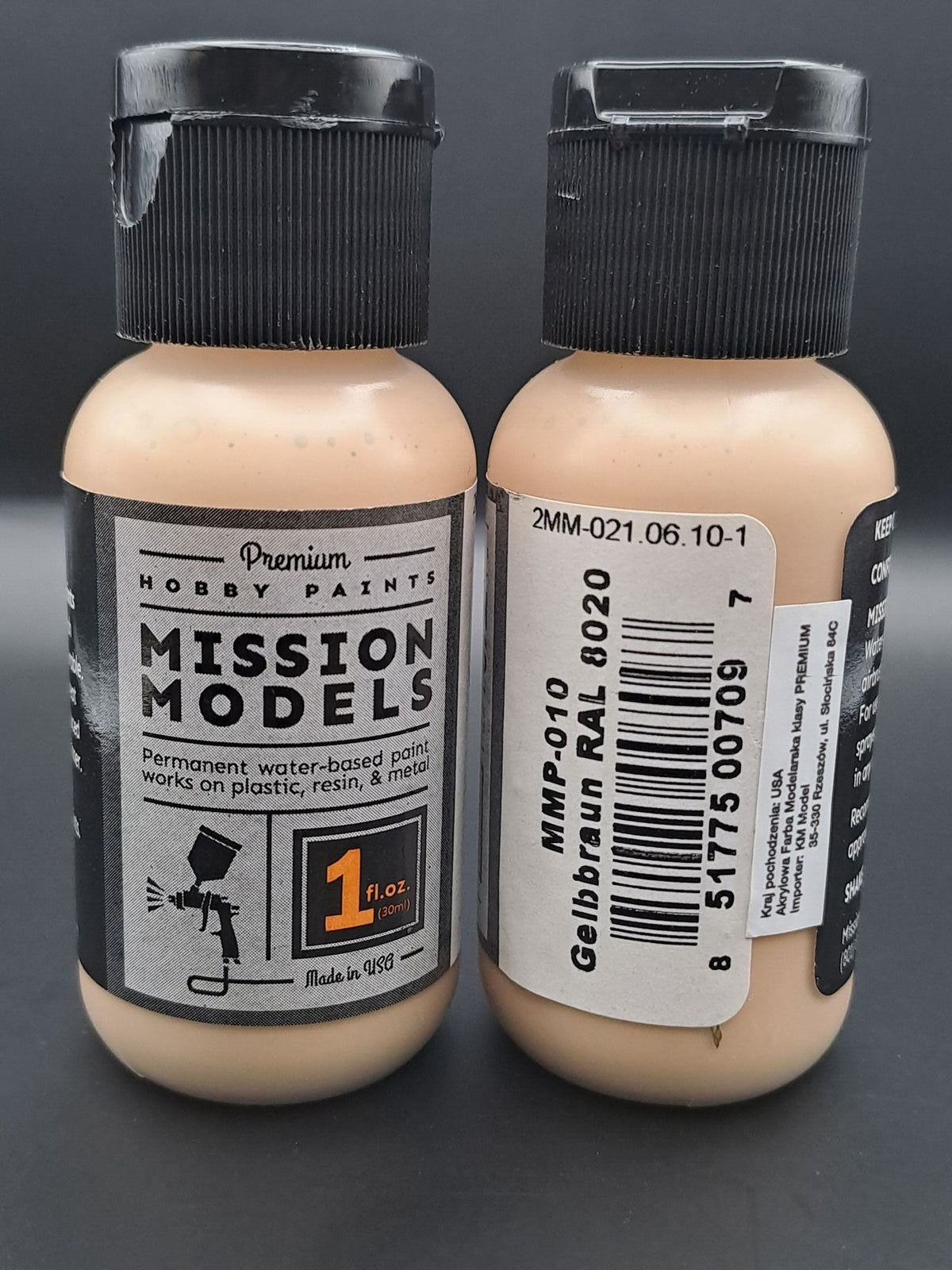 Mission Models MMP-010 Gelbbraun RAL 8020 Acrylic Model Paint – 1 fl oz