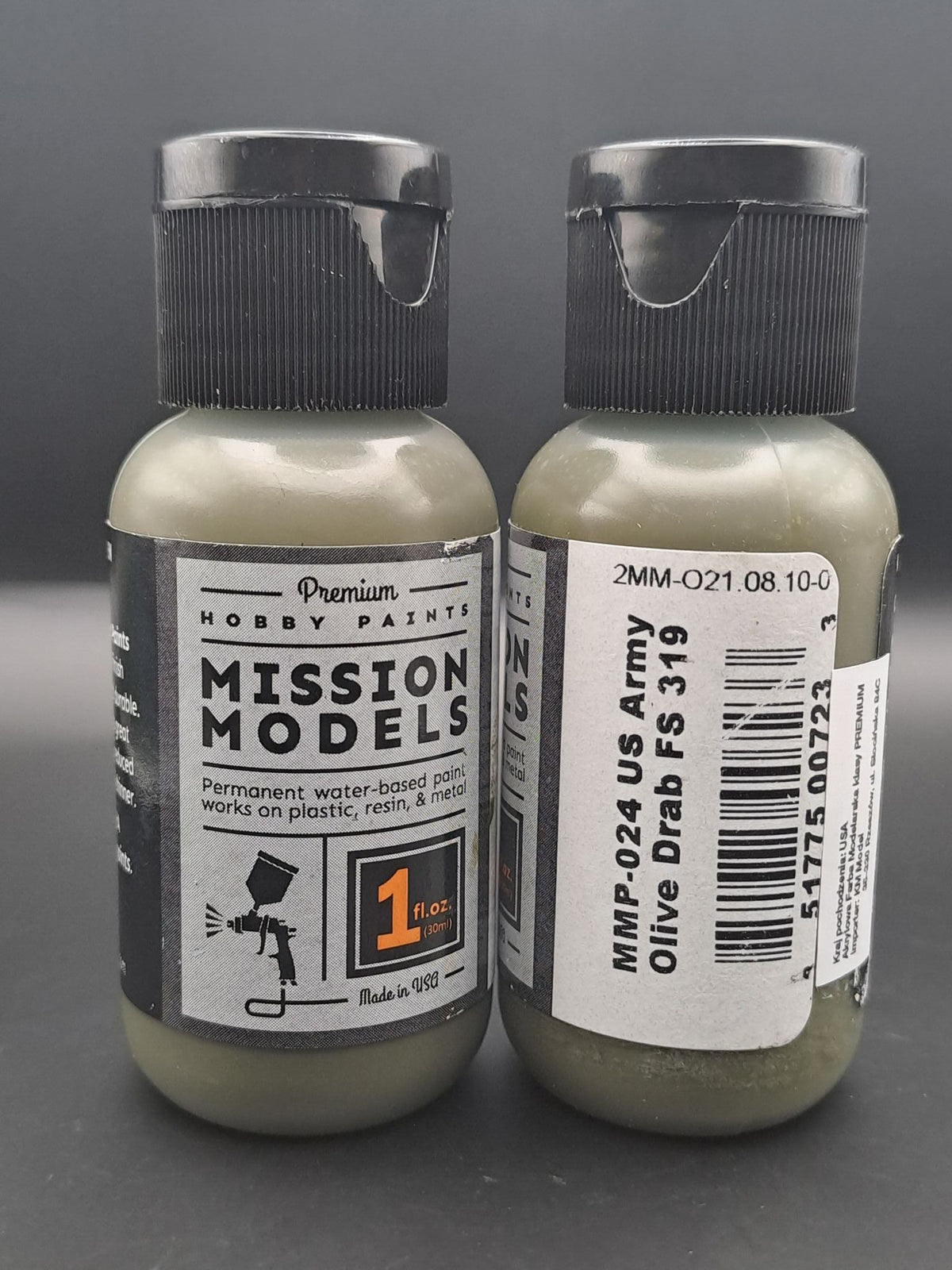 Mission Models MMP-024 US Army Olive Drab FS 319 Acrylic Paint, 1 oz
