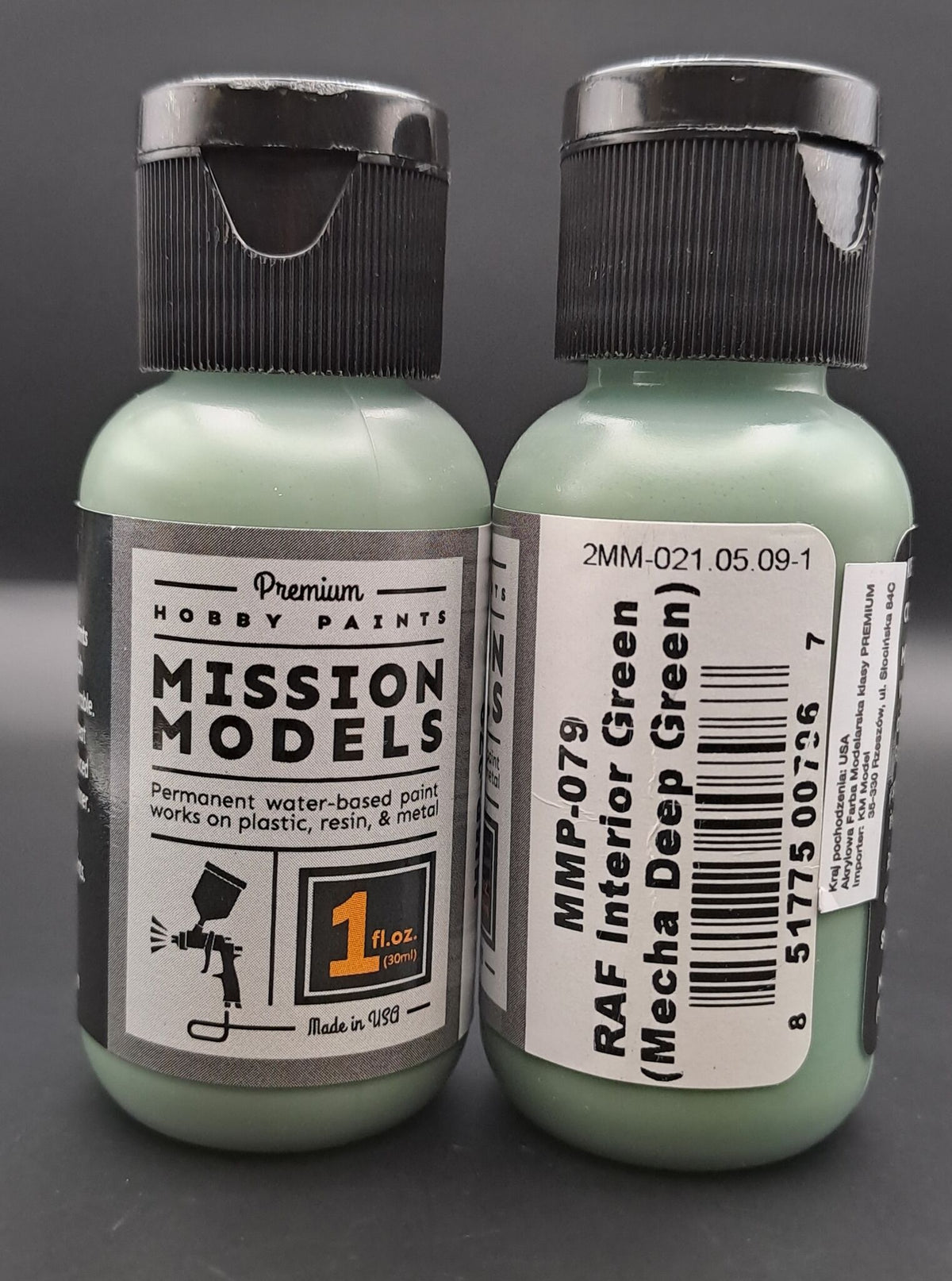 Mission Models MMP-079 RAF Interior Green Acrylic Model Paint – 1 fl oz