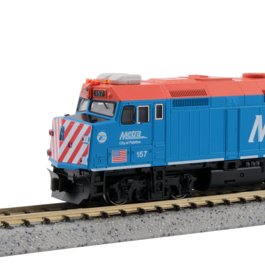 F40PH Chicago Metra #157 “City of Palatine” (176-9107) exact product view 1