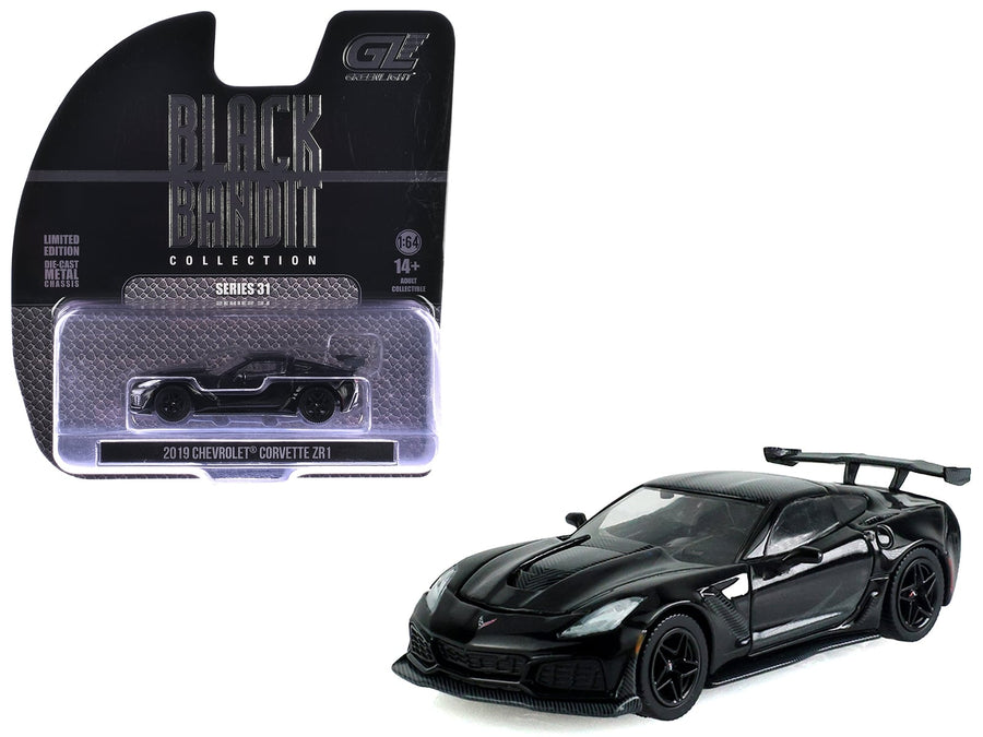 GreenLight 1:64 2019 Chevrolet Corvette ZR1 Black "Black Bandit" Series 31