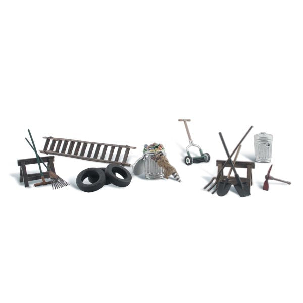 Woodland Scenics A2212 Garage Treasures N Scale, 13 Pieces