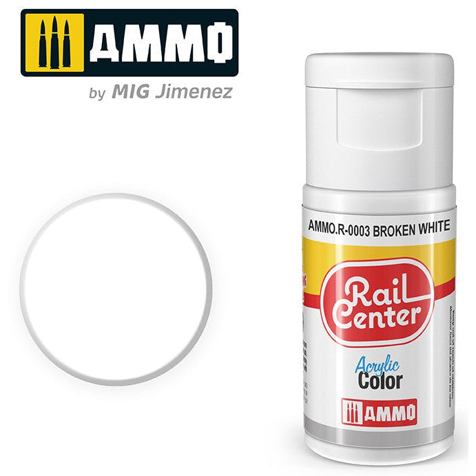 Ammo Mig Rail Center White (15ml) — exact product view
