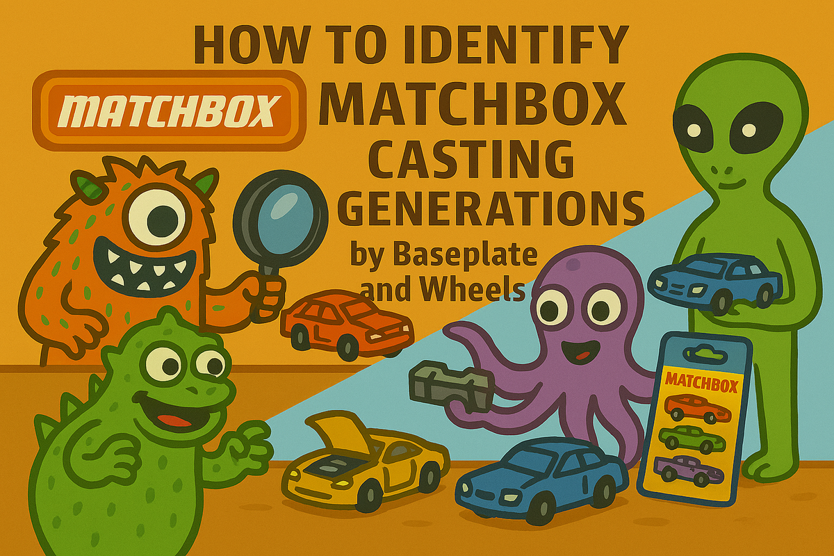 Editorial illustration for recording Matchbox casting and wheel revisions