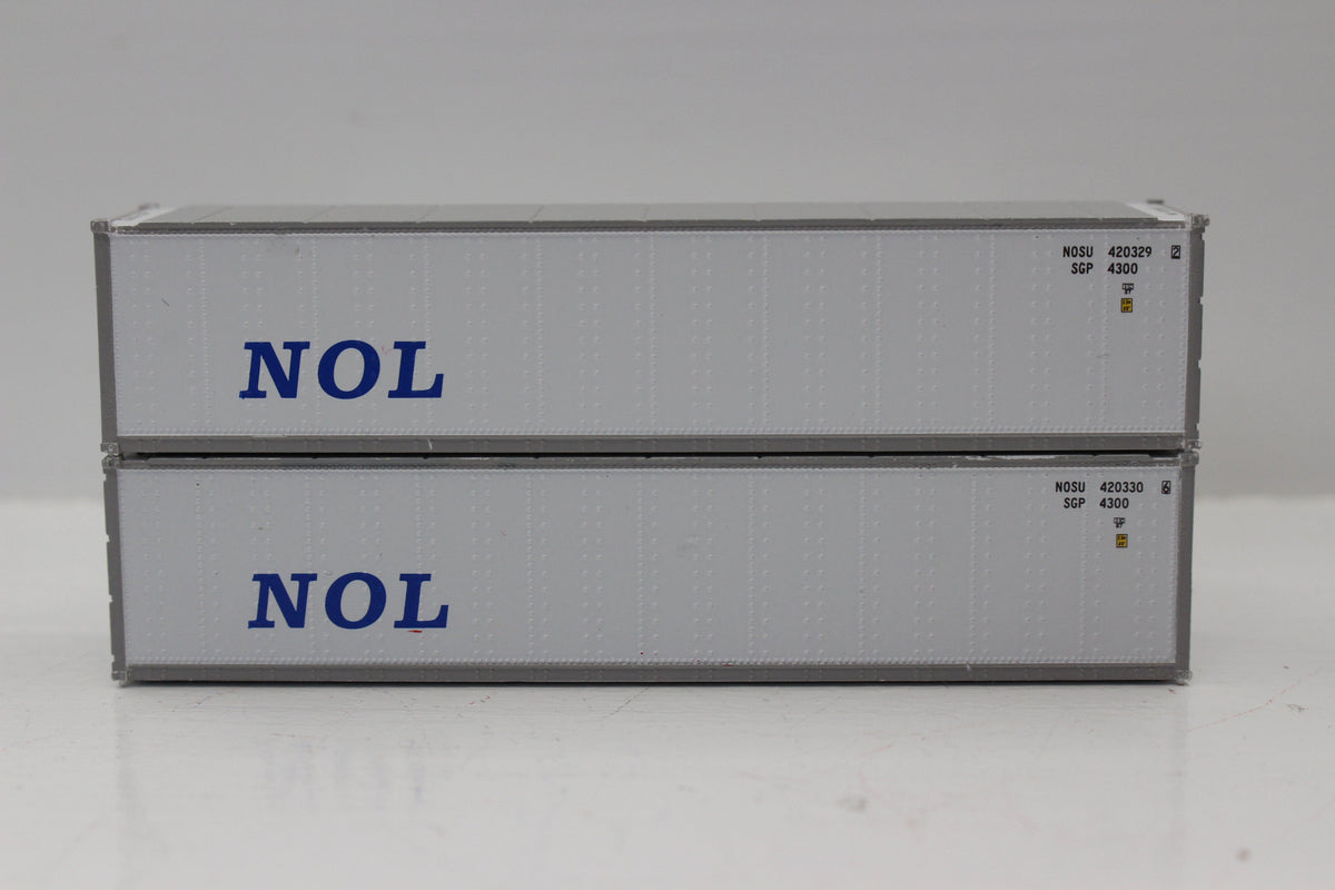 NOL 40' Standard height (8'6") Smooth-side containers . JTC # (405658) exact product view 1