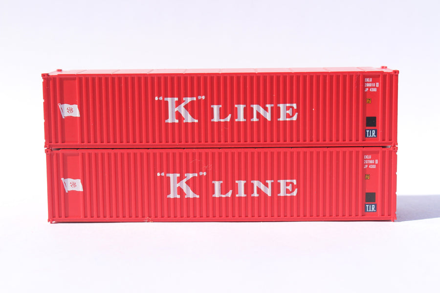 K-LINE (early) 40' Std. Height 2-P-44-P-2 'Square Corrugated' side containers JTC # (405558) exact product view 1