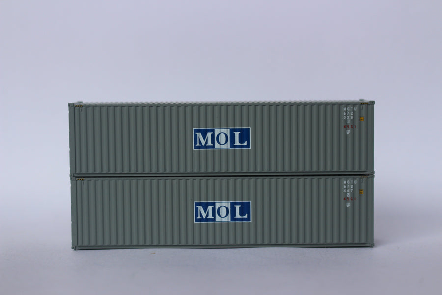 MOL GRAY-Initial logo– 40' HIGH CUBE containers with Magnetic system, Corrugated-side. JTC # (405051) exact product view 1