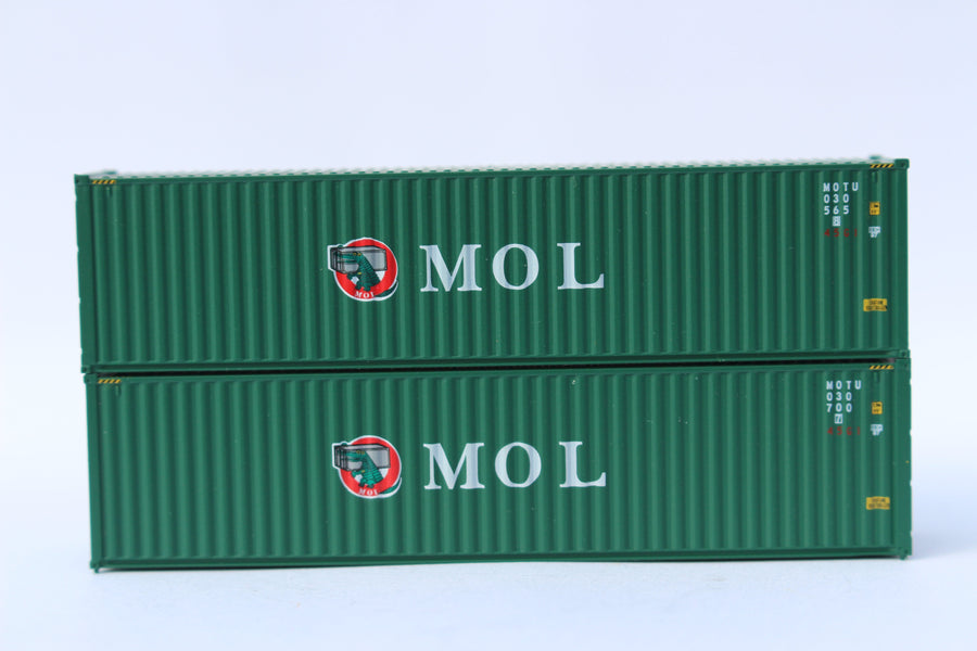 MOL Green-W/ GATOR logo– 40' HIGH CUBE containers with Magnetic system, Corrugated-side. JTC # (405149) exact product view 1