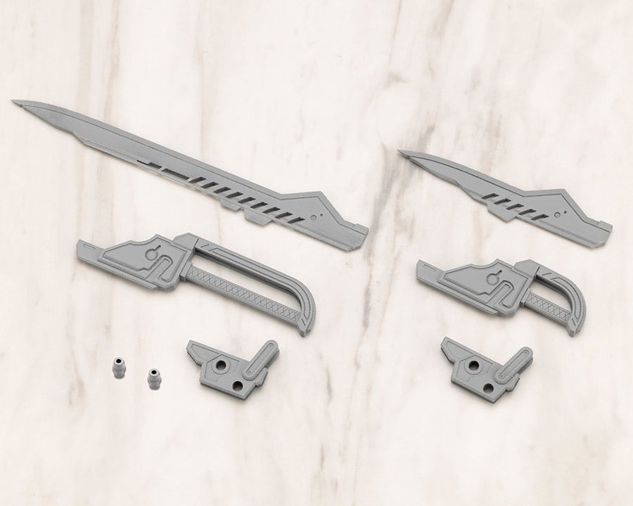 Kotobukiya MW51J, physical sample showing both blades, hilts and connection parts