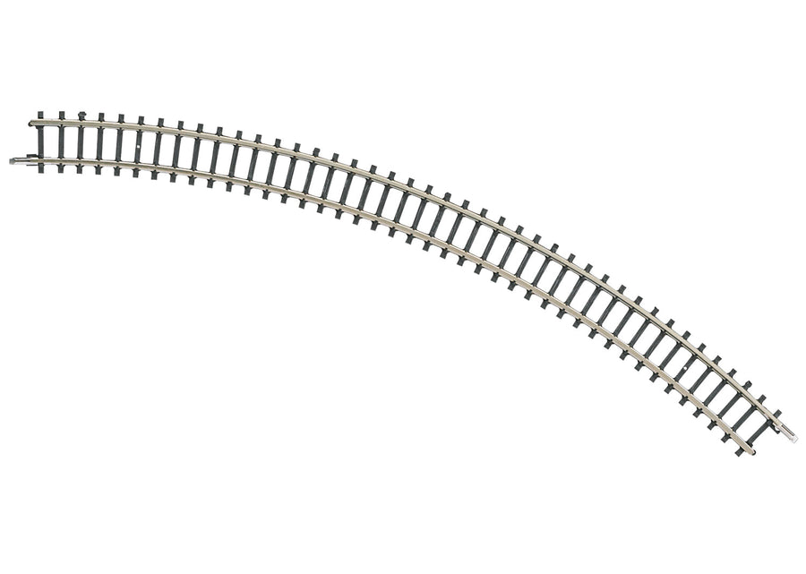 One Märklin 8520 Z scale curved track section with a 195 mm radius and 45-degree arc.