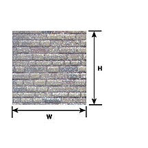 Plastruct O gauge Beige Dressed Stone/ Block 12" x 7" (2 per pack) — exact product reference