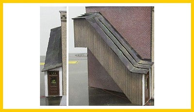 Completed RS Laser Kits 2521 HO enclosed wooden stairwell example