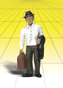 Woodland Scenics 2531, figura de viajero con bolsa para escala G