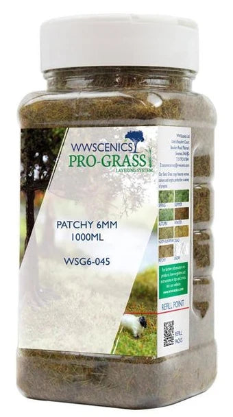 WWScenics 6mm Patchy Static Grass 1000ml Canister — exact WWScenics product image