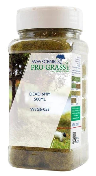 WWScenics 6mm Dead Static Grass 500ml Canister — exact WWScenics product image