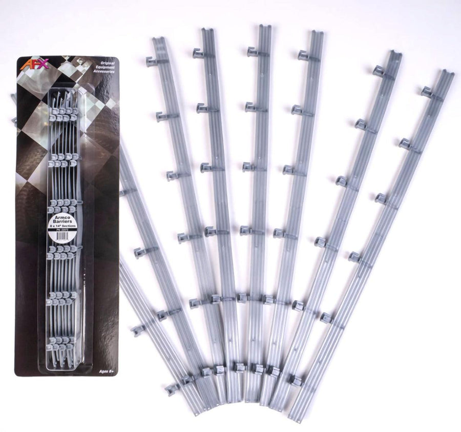AFX ARMCO Barrier eight-piece HO slot car track set