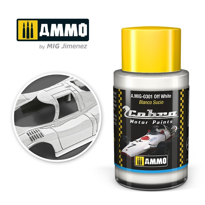 AMMO A.MIG-0301 Cobra Motor Off White 30 ml paint bottle