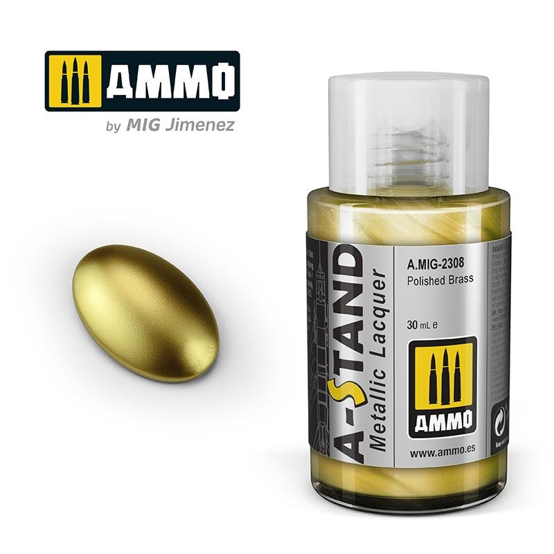 AMMO by Mig Jimenez A-Stand Polished Brass 30ml A.MIG-2308