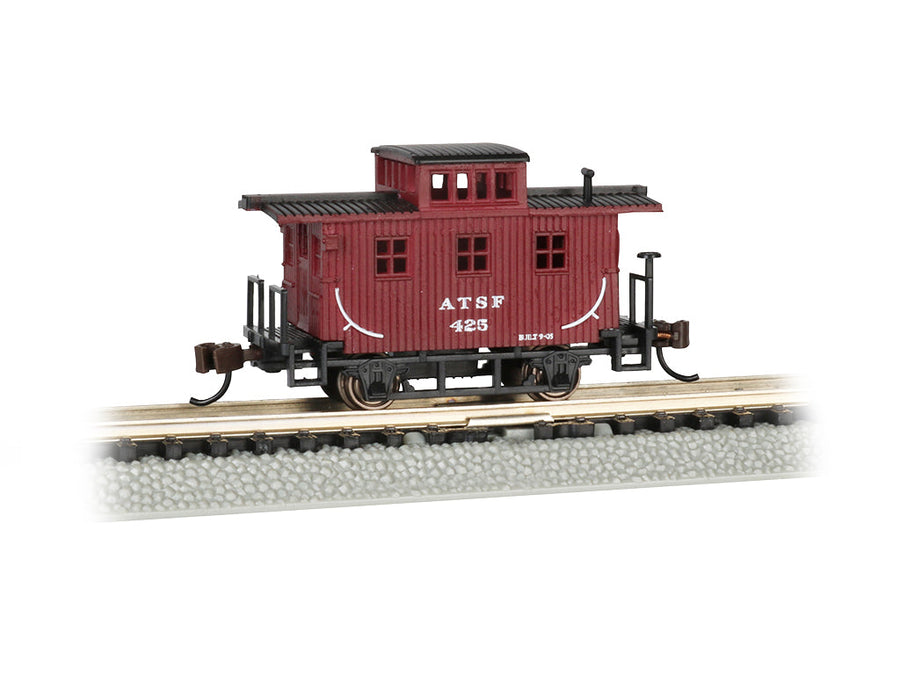 Bachmann 15753 N scale Santa Fe Old-Time Bobber Caboose marked ATSF 425