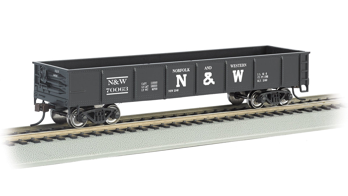 Bachmann HO scale 40-foot gondola Norfolk & Western #70063, item 17207